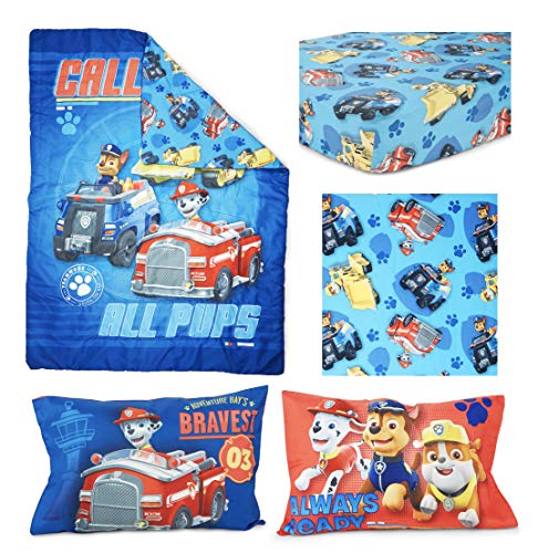 Paw Patrol Calling All Pups Toddler Bedding Set - 4-Piece Paw Patrol Calling All Pups Toddler Bedding Set - 4-Piece
